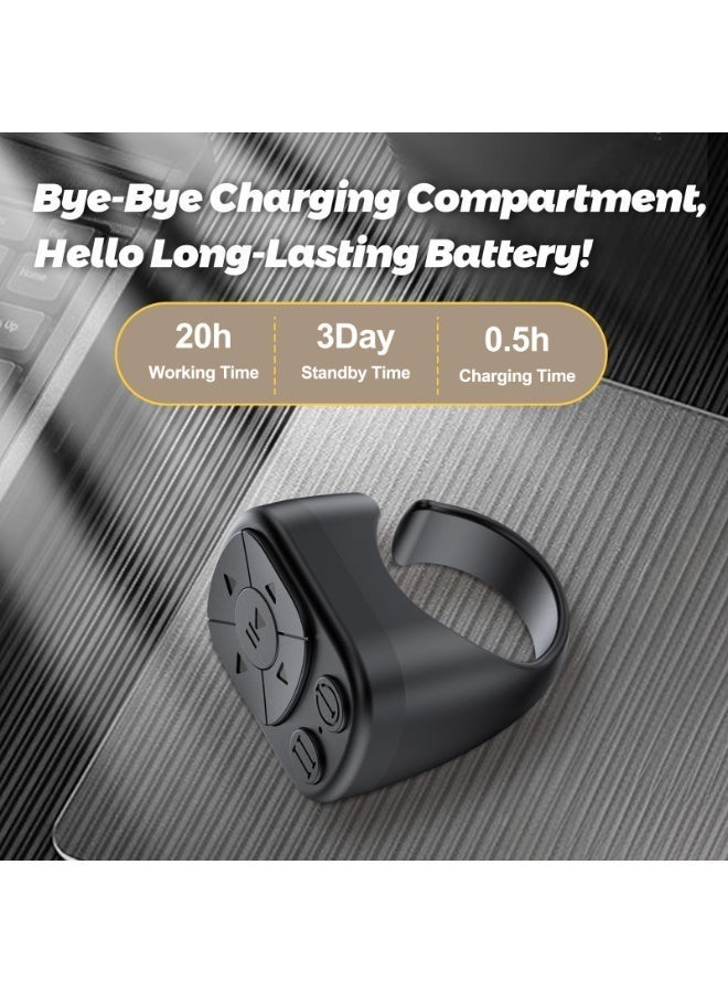 OSHIMA Visit the OSHIMA Store Wireless TikTok Scrolling Ring, Bluetooth Remote Control Ring for iPhone/Android, App Page Turner, Video & Music Controller, iOS Android Compatible - Image 4